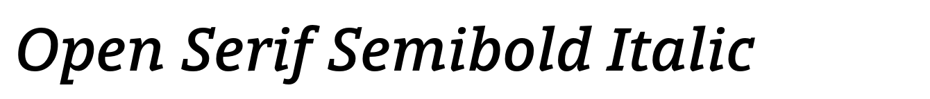 Open Serif Semibold Italic